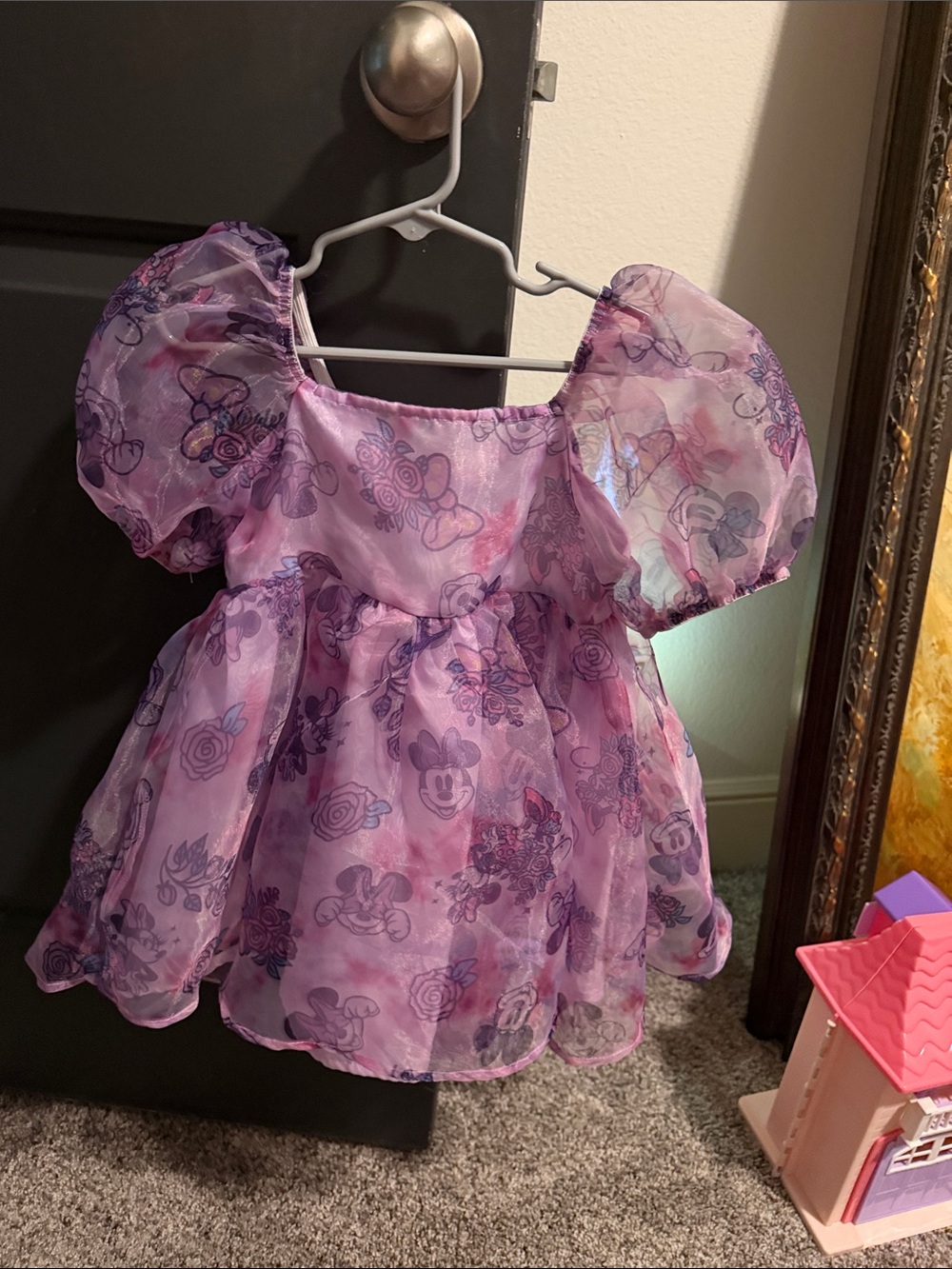 Girls Purple Minnie Mouse Party Dress